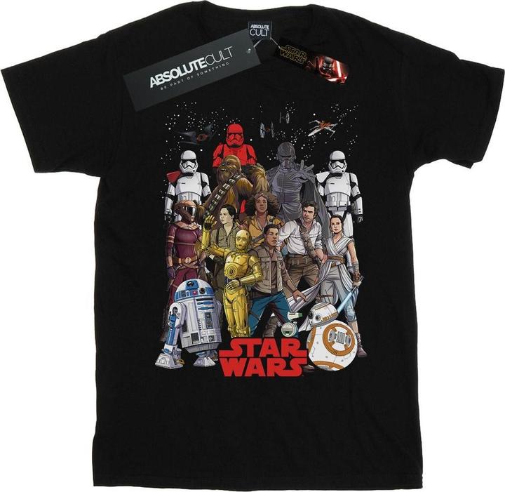 Star Wars The Rise Of Skywalker Character Collage TShirt (L)