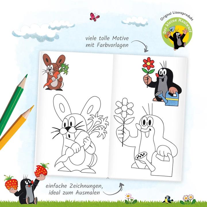 Produktbild Der kleine Maulwurf Ausmalbuch mit Stickern