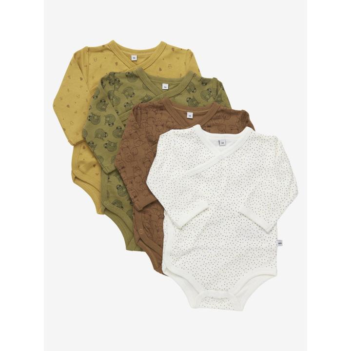 Actual product image Pippi Wrap-around long-sleeved bodysuit set of 4 Tinsel size 74 (74)