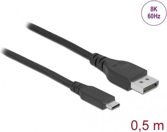 Produktbild Delock Kabel Bidirectional, 8K 60Hz USB Type-C - DisplayPort, 0.5 m (0.50 m, DisplayPort)