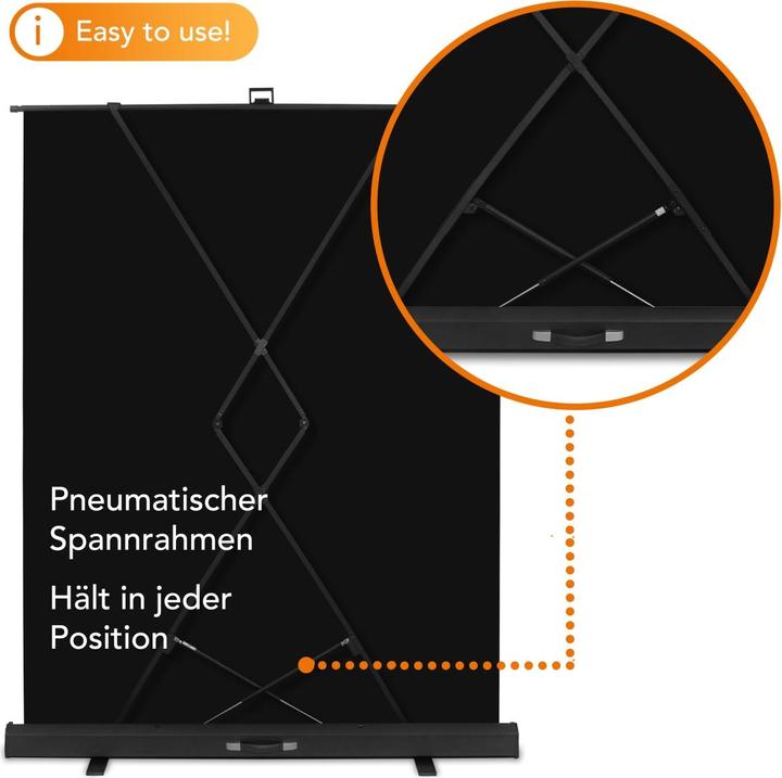 Actual product image Walimex pro Roll-up panel background black 165x220 (176.50 cm, 226 cm)