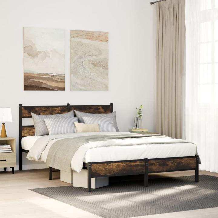 Actual product image VidaXL Bed frame Bed single bed without mattress 80x200 cm wood-based material (80 x 200 cm)
