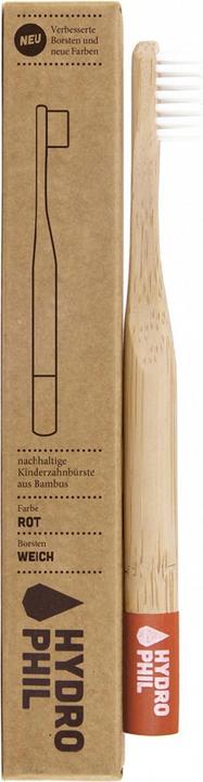 Produktbild Hydrophil Kinder Bambus Zahnbürste 'Rot' mit extra weichen Borsten (Extra weich, 1 x)