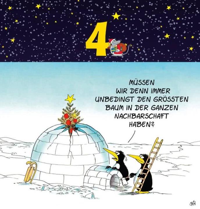 Produktbild Uli Stein Postkarten-Adventsaufsteller mit 24 Weihnachtskarten