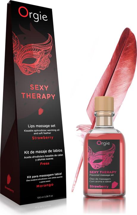 Produktbild Orgie Lips Massage Kit Strawberry - 100 ml (100 ml)