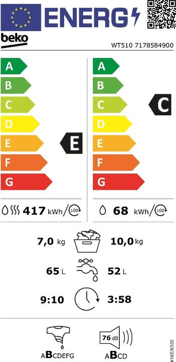 Energy Label Beko WT510