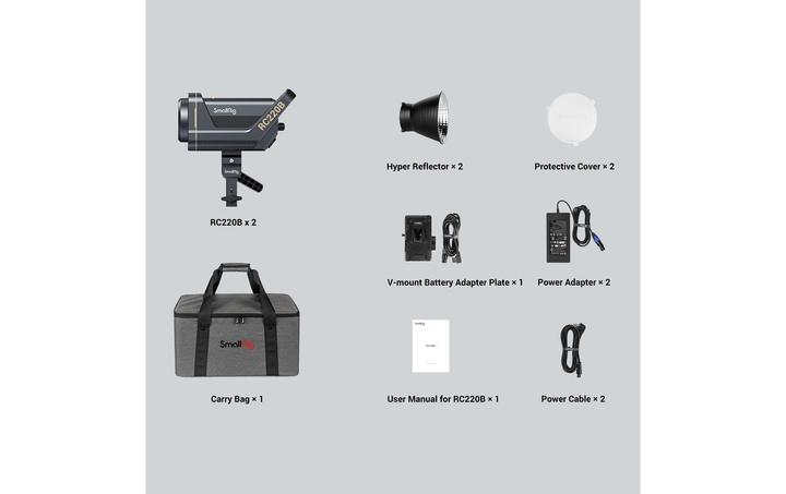 Image du produit SmallRig Kit d'éclairage permanent RC 220B 2 COB (Lumière vidéo)