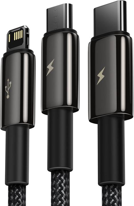 Actual product image Baseus USB A – USB C, Lightning, USB Micro B (1.50 m, USB 2.0, 66 W)