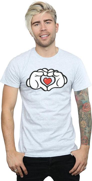 Immagine prodotto Disney Mickey Mouse Heart Hands Maglietta Uomo (L)