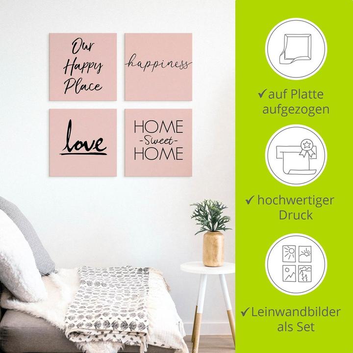 Produktbild Artland Ort Glück Liebe Home sweet Home J4KK (20 x 20 cm)