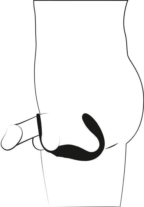 Produktbild Black Velvets Cock ring with RC butt plug (2.60 cm)