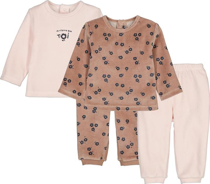 Produktbild La Redoute Collections 2er-Pack Samt-Pyjamas mit Blumen (68)