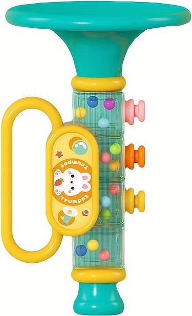 Actual product image Activity Board Small rabbit horn children's toy, baby will blow cartoon harmonica