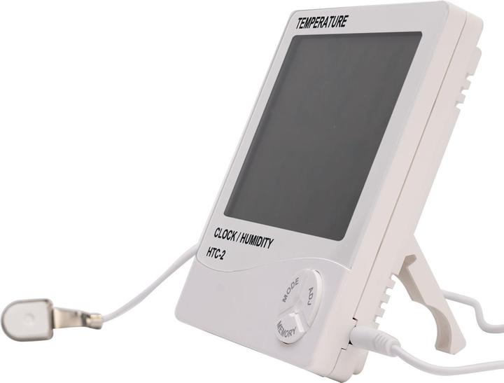 Produktbild Casativo Digitales Hygrometer und Thermometer mit Aussenfühler, Uhr und Wecker