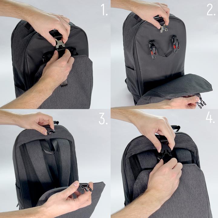 Image du produit Wozinsky Valise de vélo Sac à dos de vélo avec cadre 2en1 30l noir (WBB33BK) (30 l, Sacoche de cadre)