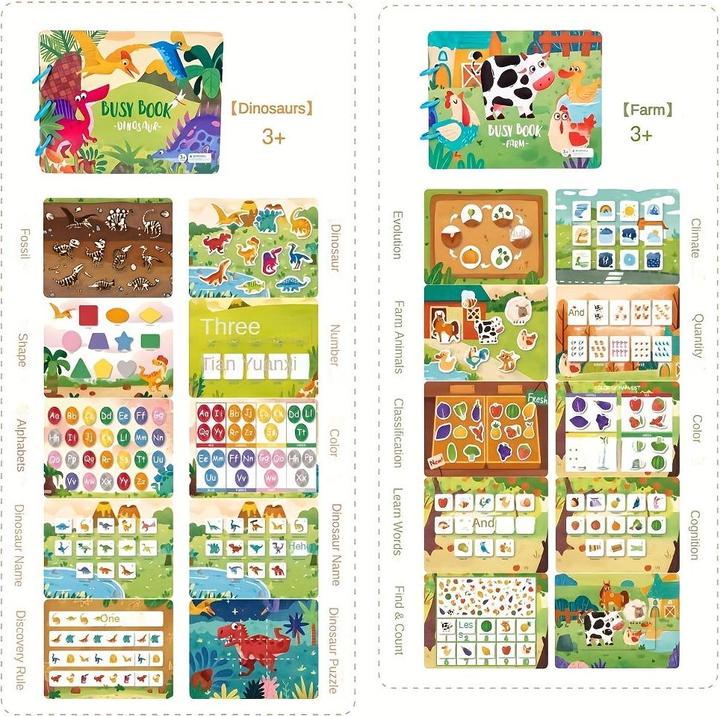 Produktbild Activity Board Kinder-Beschäftigungsbuch, Frühpädagogik-Beschäftigungsbuch für Kinder, Tiererkennung
