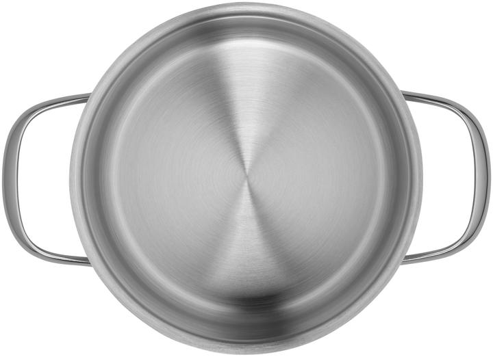 Produktbild Silit Kochtopf Fleischtopf Induktion 16cm Glasdeckel 1,9l Achat Edelstahl 18/10 (16 cm, Bräter + Schmortopf, Edelstahl)