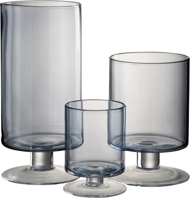Produktbild J-Line Windlicht Glas Blau Large