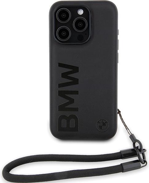 Immagine prodotto BMW BMHCP15X23RMRLK Custodia rigida per iPhone 15 Pro Max 6,7" in pelle firmata con marchio Wordmark (Apple iPhone 15 Pro Max)