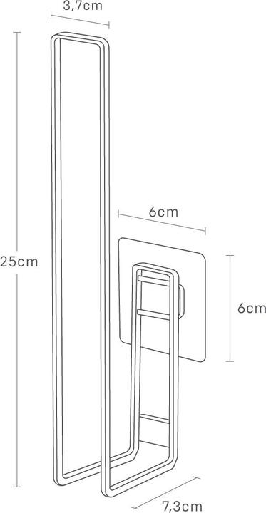 Actual product image Yamazaki Adhesive hook toilet roll holder TOWER