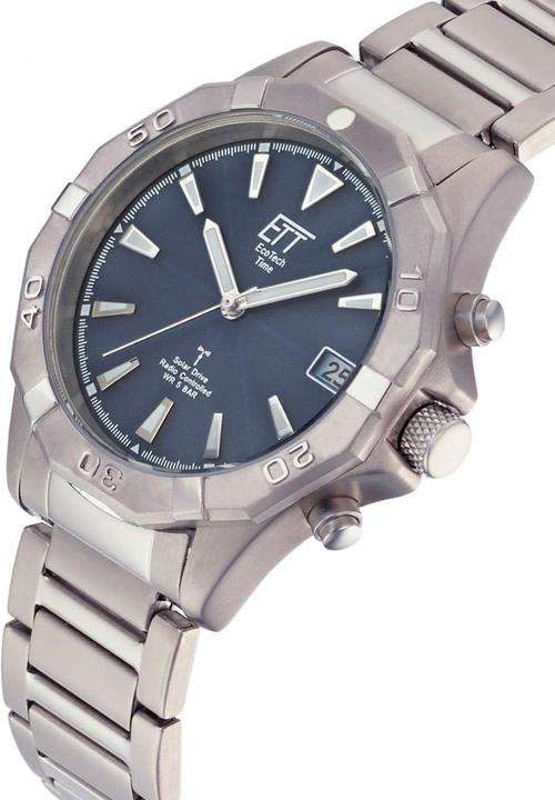 Produktbild ETT EGT-11356-20M Solar Drive Funkuhr RC Alaska Titanium Herrenuhr (Funkuhr, 41 mm)