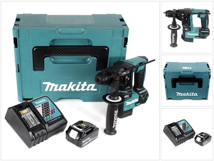 Produktbild Makita DHR 171 RG1J Akku Bohrhammer 18V 1,2J Brushless SDS Plus + 1x Akku 6,0Ah + Ladegerät + Makpac (Akkubetrieb)