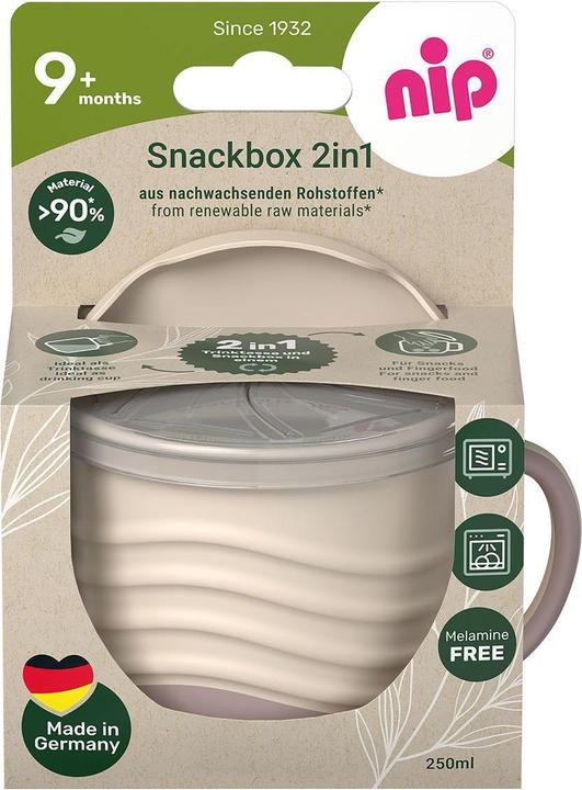 Actual product image NIP Nahrungsbehälter & Portionierer Snackbox / Kindertasse 2in1 eat green -