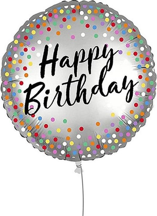 Produktbild Sombo Dual Faced Folienballon Happy Birthday / Today is your day Silber 46cm (1 x)