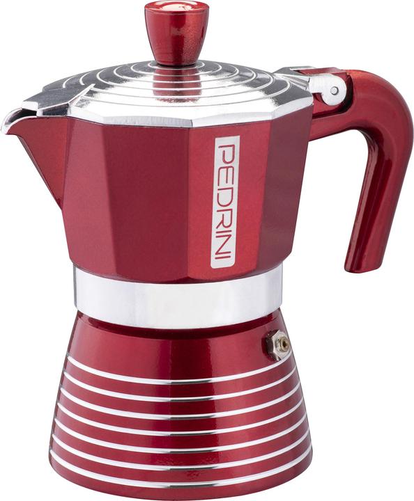 Actual product image Pedrini ppl spa Infinity aluminium coffee maker, espresso moka passion colour (ro (3 T.)