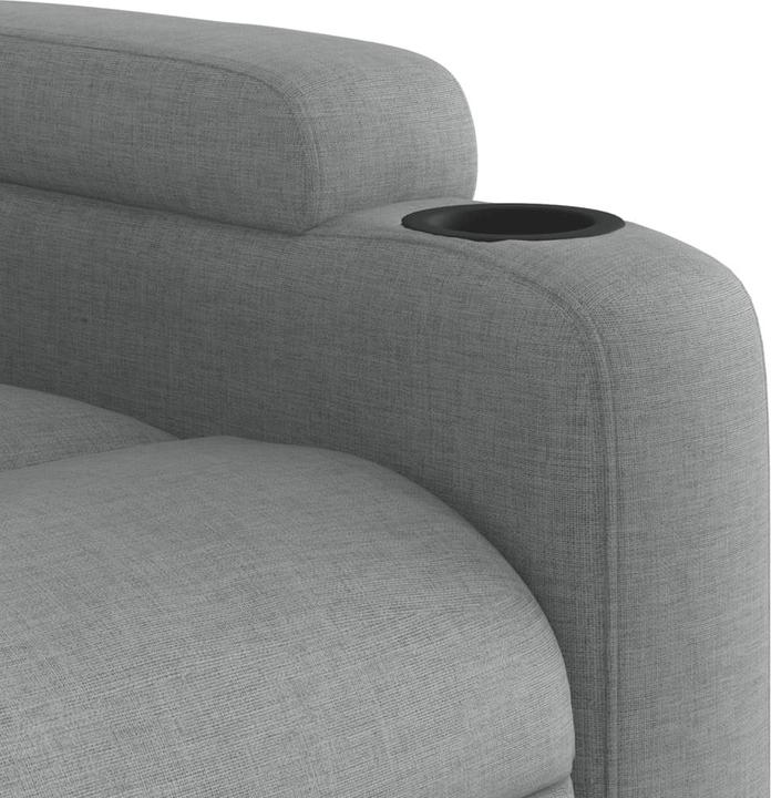 Actual product image VidaXL Massage chair light grey fabric,Colour: Light grey,Material: Fabric