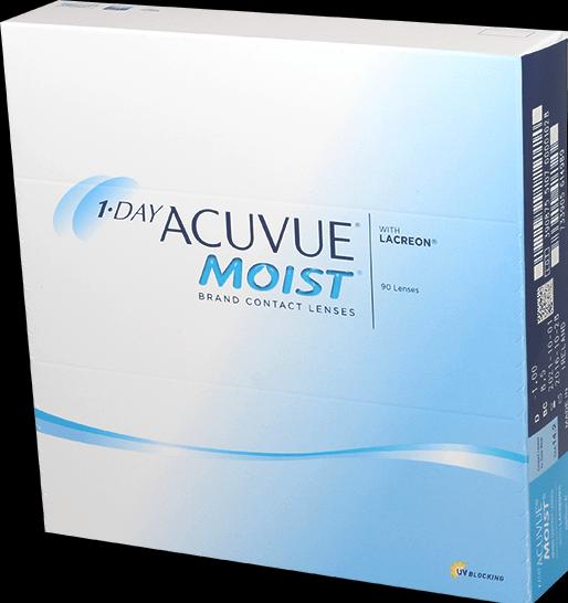 Actual product image Acuvue 1-Day Moist (90 Piece, Daily lens, Spherical)