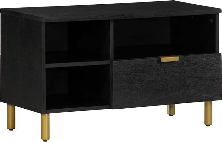 Produktbild VidaXL TV Schrank Lowboard Fernsehschrank Fernsehtisch Schwarz Holzwerkstoff (80 x 33 x 46 cm)