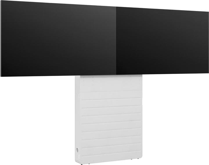 Produktbild Hagor Medienm?bel 900x800mm wei?/sch 2x75kg/2x65-75"/Boden-Wand-Montage (Wand, 75", 150 kg)