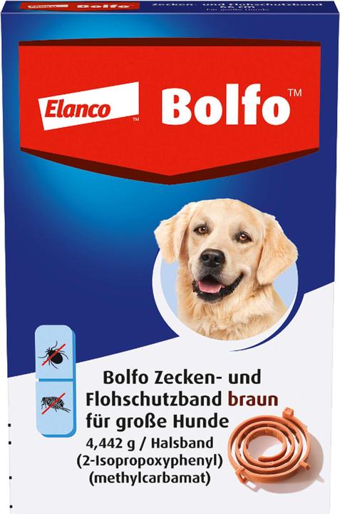 Produktbild Bayer Bolfo Zecken- und Flohschutzband braun für grosse Hunde, 1 St. Packung (Hund)