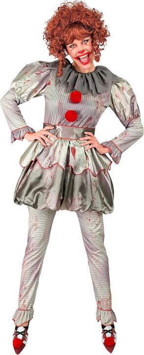 Image du produit Widmann Clown de l'horreur "ES" Costume féminin Robe, leggings, ceinture, couvre-chaussures (L)