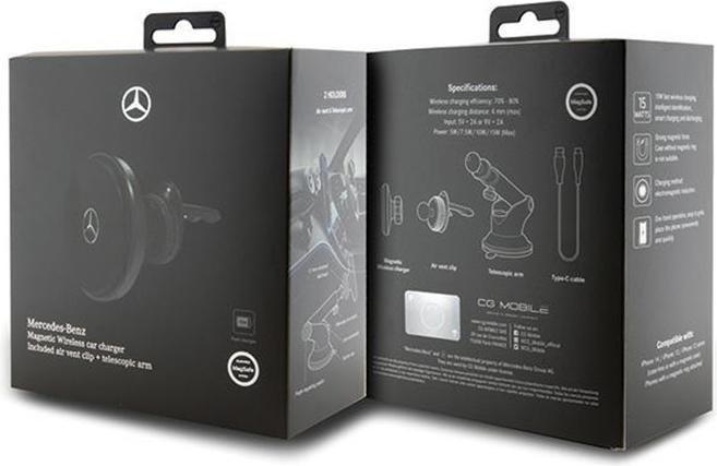 Produktbild Mercedes-Benz Mercedes uchwyt magnetyczny MEMWCCK do kratki went/szybę czarny/black Silver Stars MagSafe