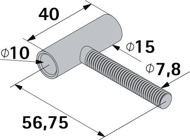 Produktbild Hettich Rahmenoberteil verzinkt 15 mm, 2 Stck