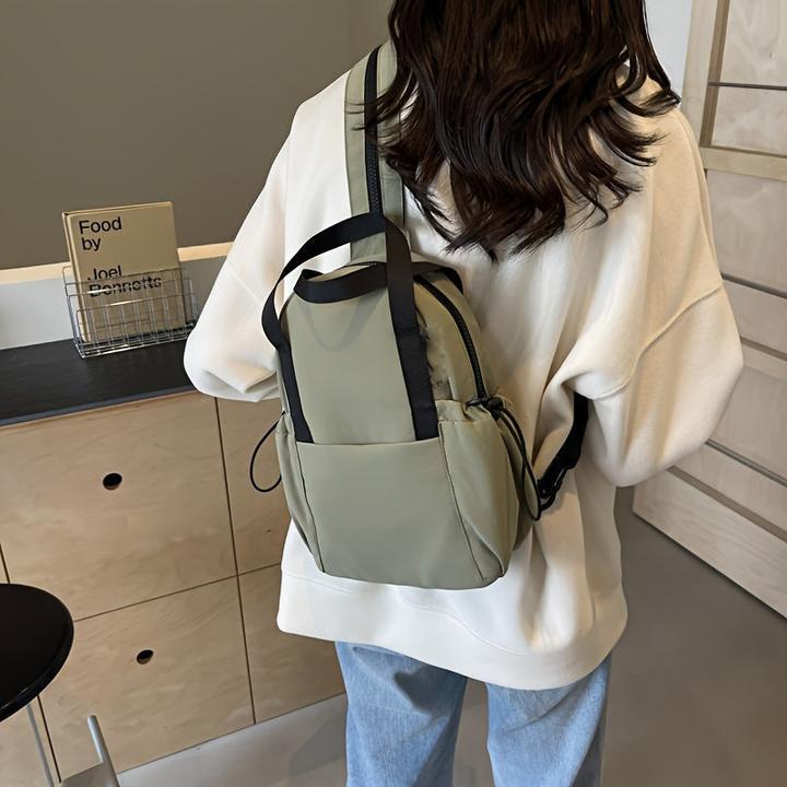 Immagine prodotto Only-Bags.Store Zaino in nylon leggero, borsa a tracolla alla moda, borsa fitness a tinta unita