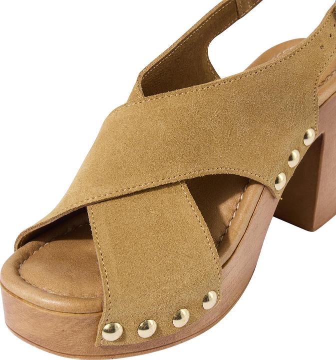 Actual product image Joe Browns Wooden Heel Suede Shoes (38)