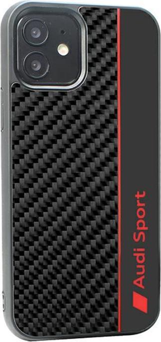 Produktbild Audi Carbon Fiber Stripe iPhone 12/12 Pro 6.1" czarny/black hardcase AUS-TPUPCIP12P-R8/D1-BK (Apple iPhone 12, Apple iPhone 12 Pro)