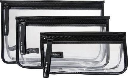 MAC Cosmetics Clear Plastic Rectangular Storage Bags with Zipper