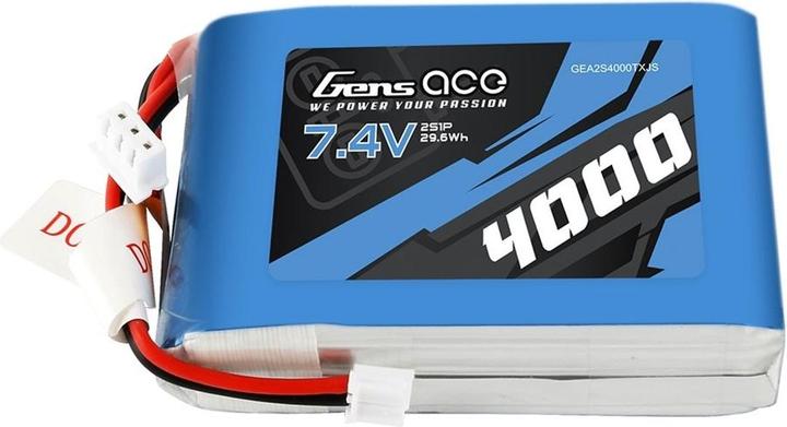 Gens Ace RC batterij LiPo 4000 mAh 7,4 V RX/TX (7.40 V, 4000 mAh)