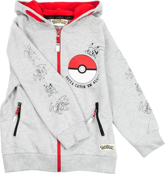 Immagine prodotto Pokémon Ragazzi Gotta Catch Em All Pokeball Felpa con cappuccio con zip intera (128)