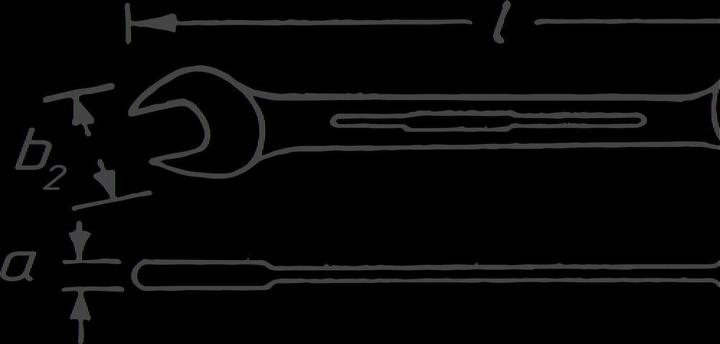 Actual product image HAZET Double open-end wrench 450NA-25/32X7/8VKH ∙ Outside hexagon profile ∙ 25⁄32 x 7⁄8 ″