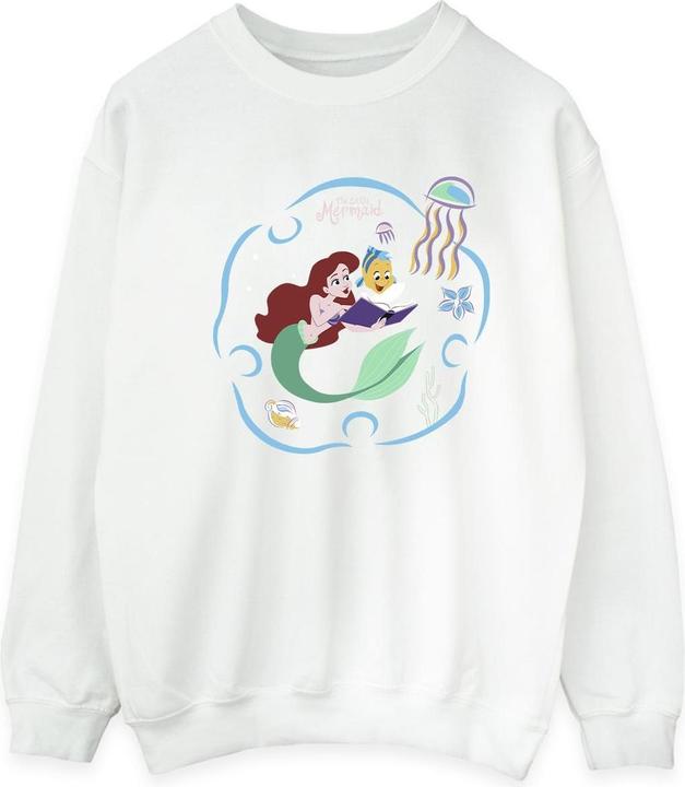 Disney The Little Mermaid Reading A Book Sweatshirt (L)