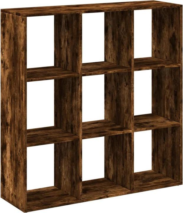 Image du produit VidaXL Séparation de pièce Bibliothèque Étagère sur pied Étagère de bureau Étagère cubique Chêne fumé (102 x 29 x 103.5 cm)