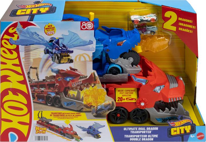 Produktbild Hot Wheels City Ultimativer 2-in-1 Drachen Transporter