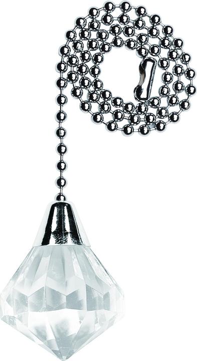Actual product image Westinghouse Pull chain for ceiling fans acrylic diamond
