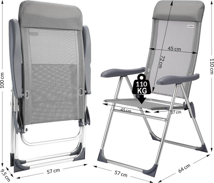 Actual product image Casaria Set of 2 garden chairs