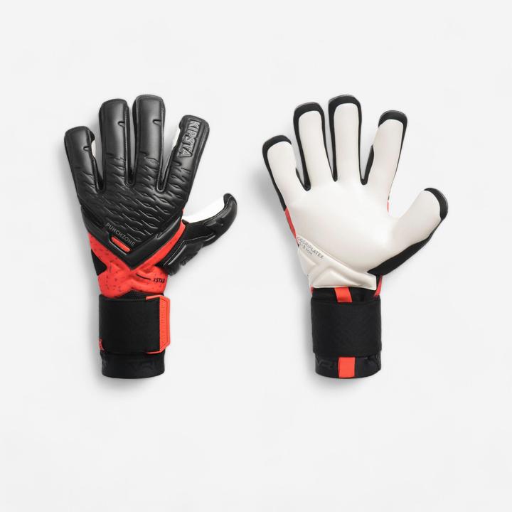 Actual product image Kipsta Women's/men's football goalkeeper gloves - F900 Viralto white/black (8)